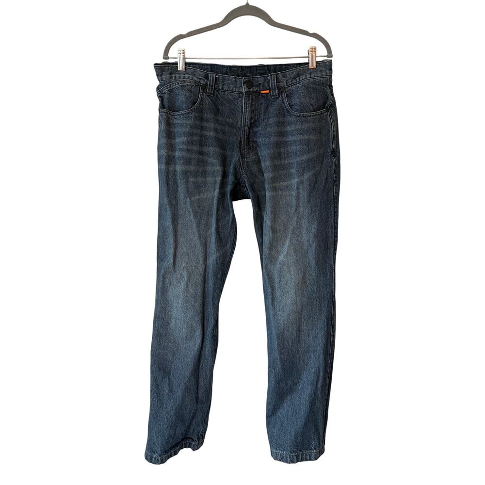 Klim men's motorcycle jeans 34 D30 armored denim blue straight leg riding